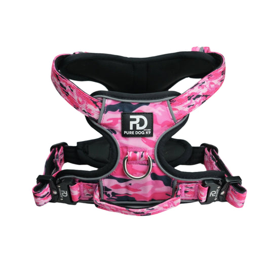 Comfort Dog Harness Pink Camo