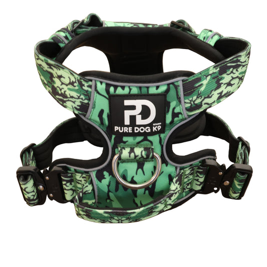 Comfort Dog Harness Green Camo